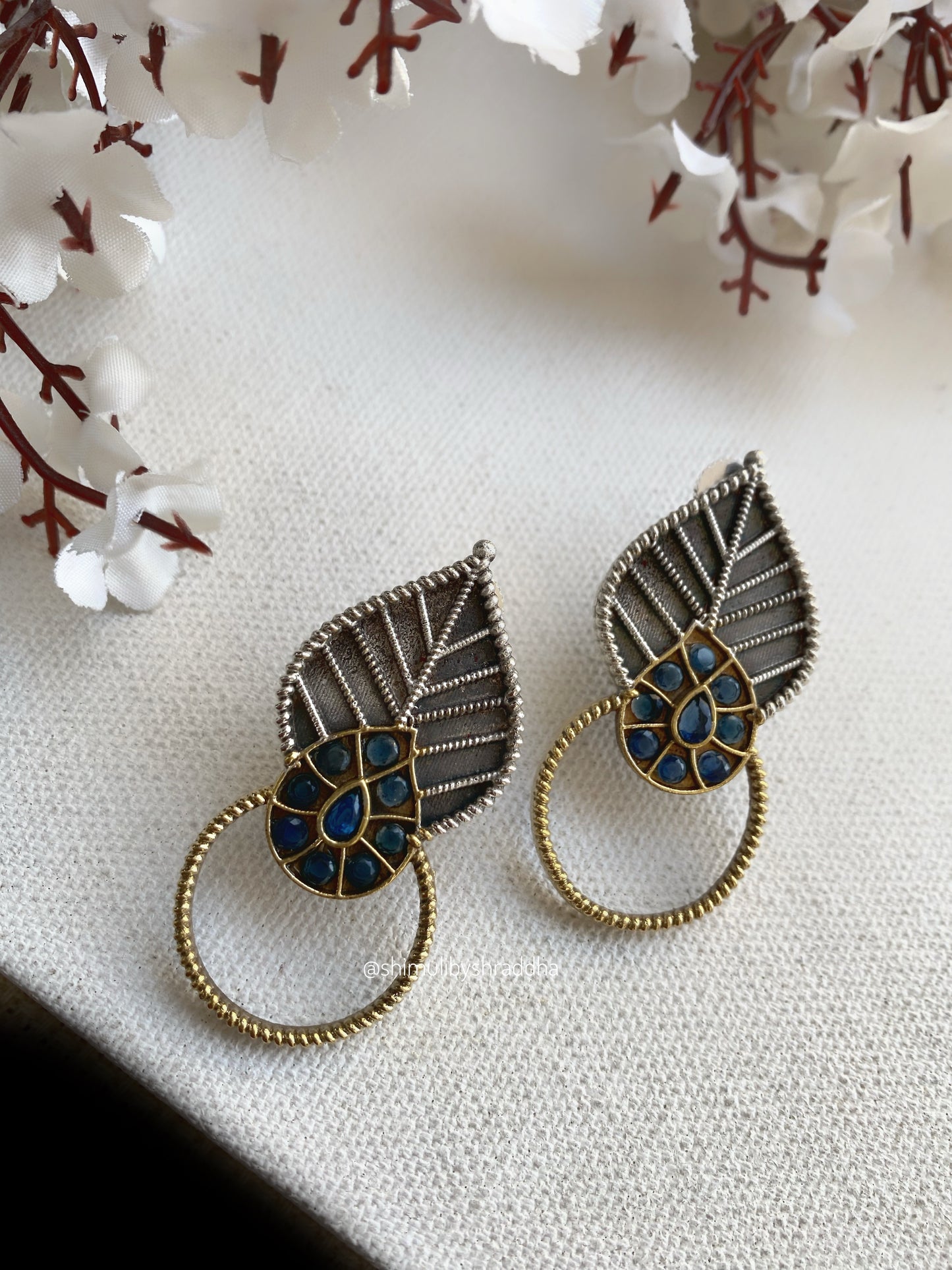 Tulsi dual tone earrings