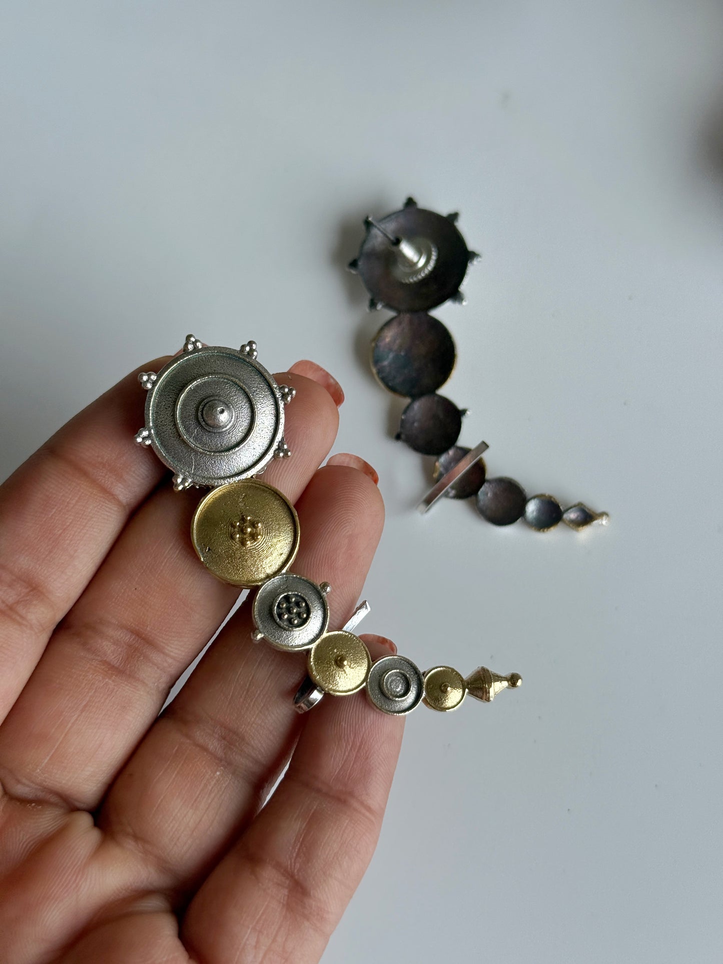 ASHWINI DUAL TONE CUFF EARRINGS
