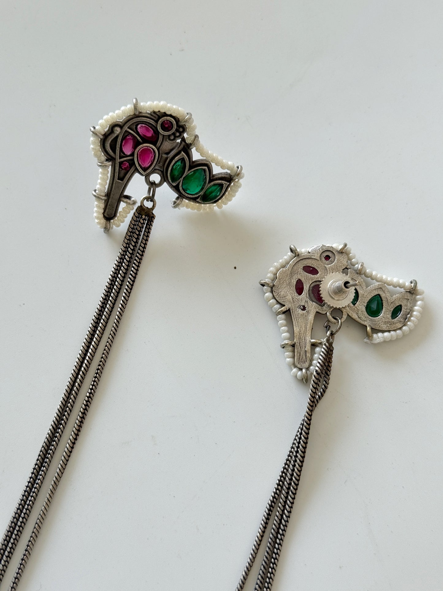 OXIDISED GHUNGHAROO KASHMIRI EARRINGS