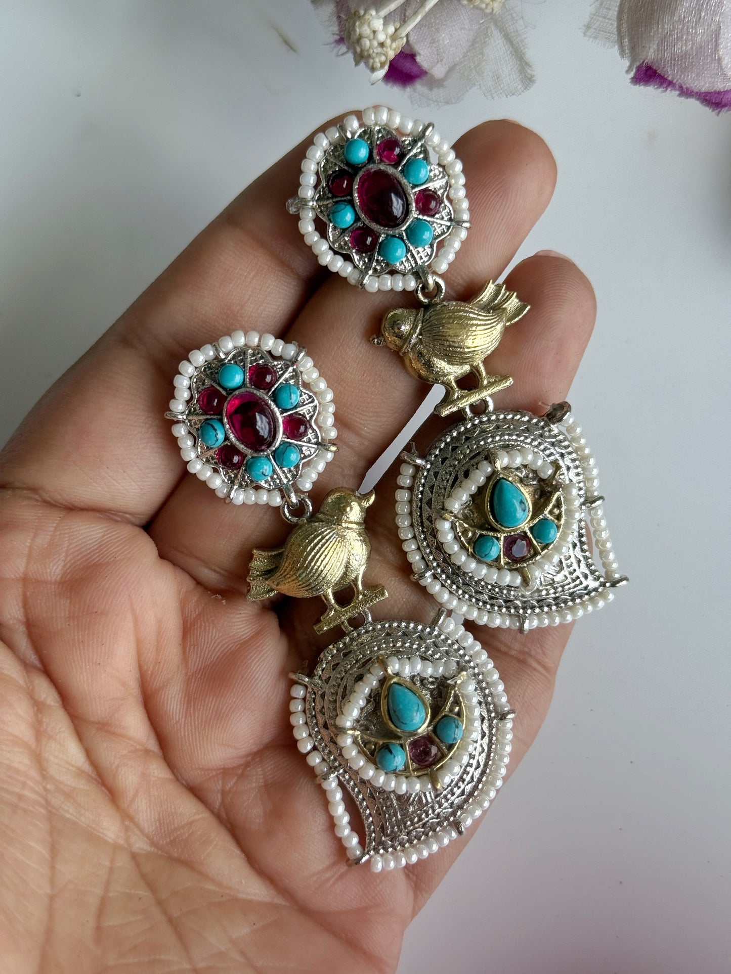 VARSHA DUAL TONE EARRINGS