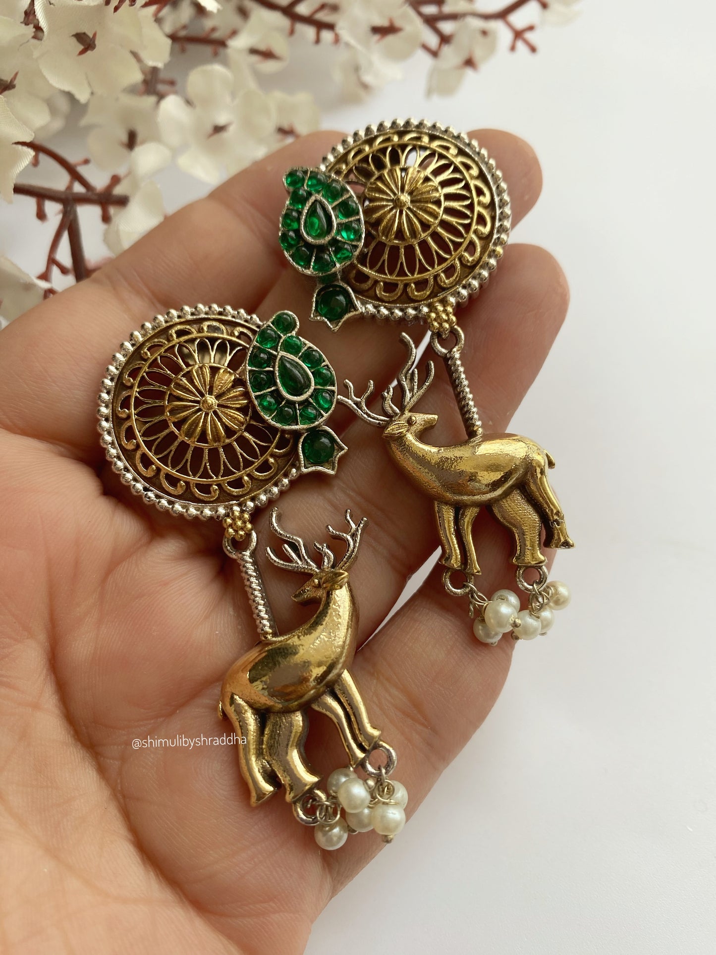 SAMIRA DUAL TONE EARRINGS