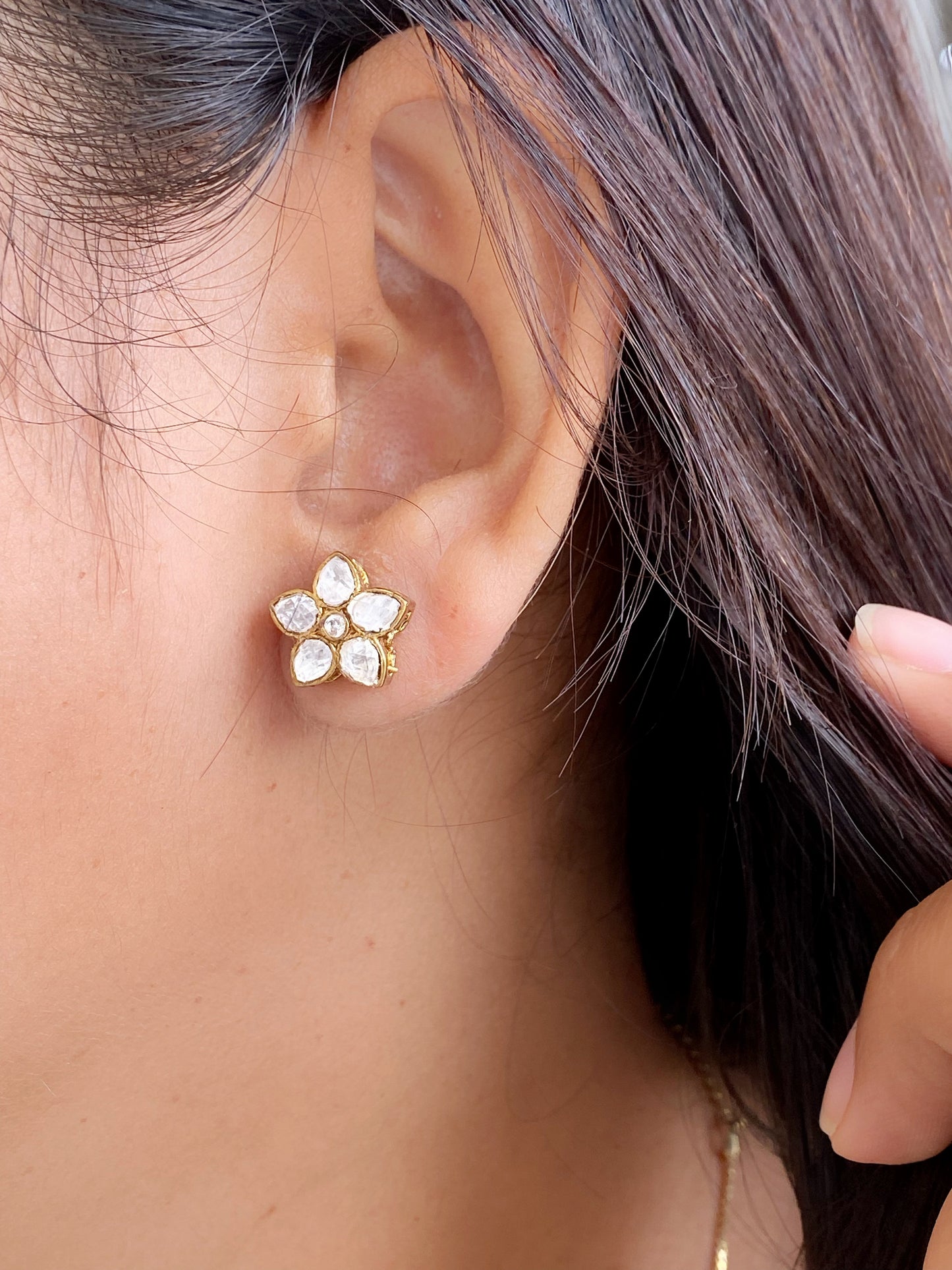 PHOOL POLKI STUDS