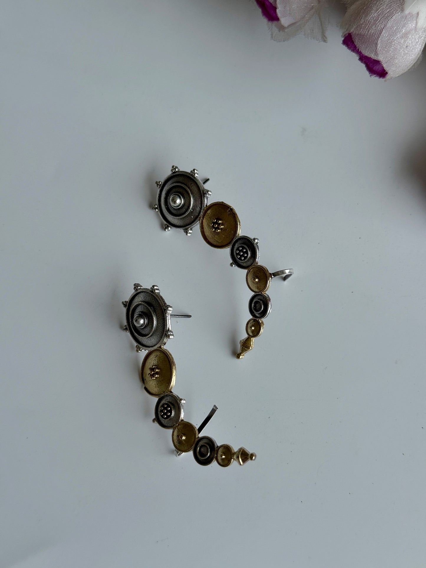 ASHWINI DUAL TONE CUFF EARRINGS