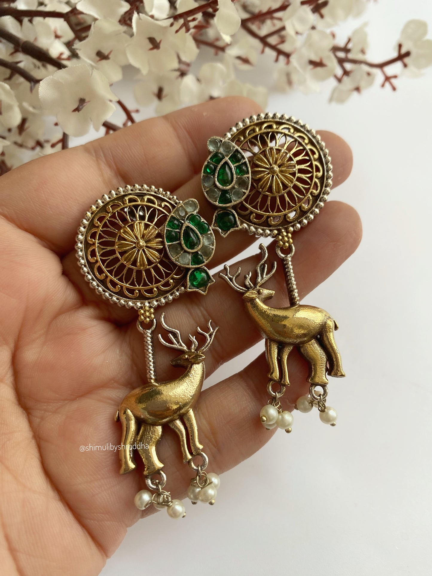 SAMIRA DUAL TONE EARRINGS