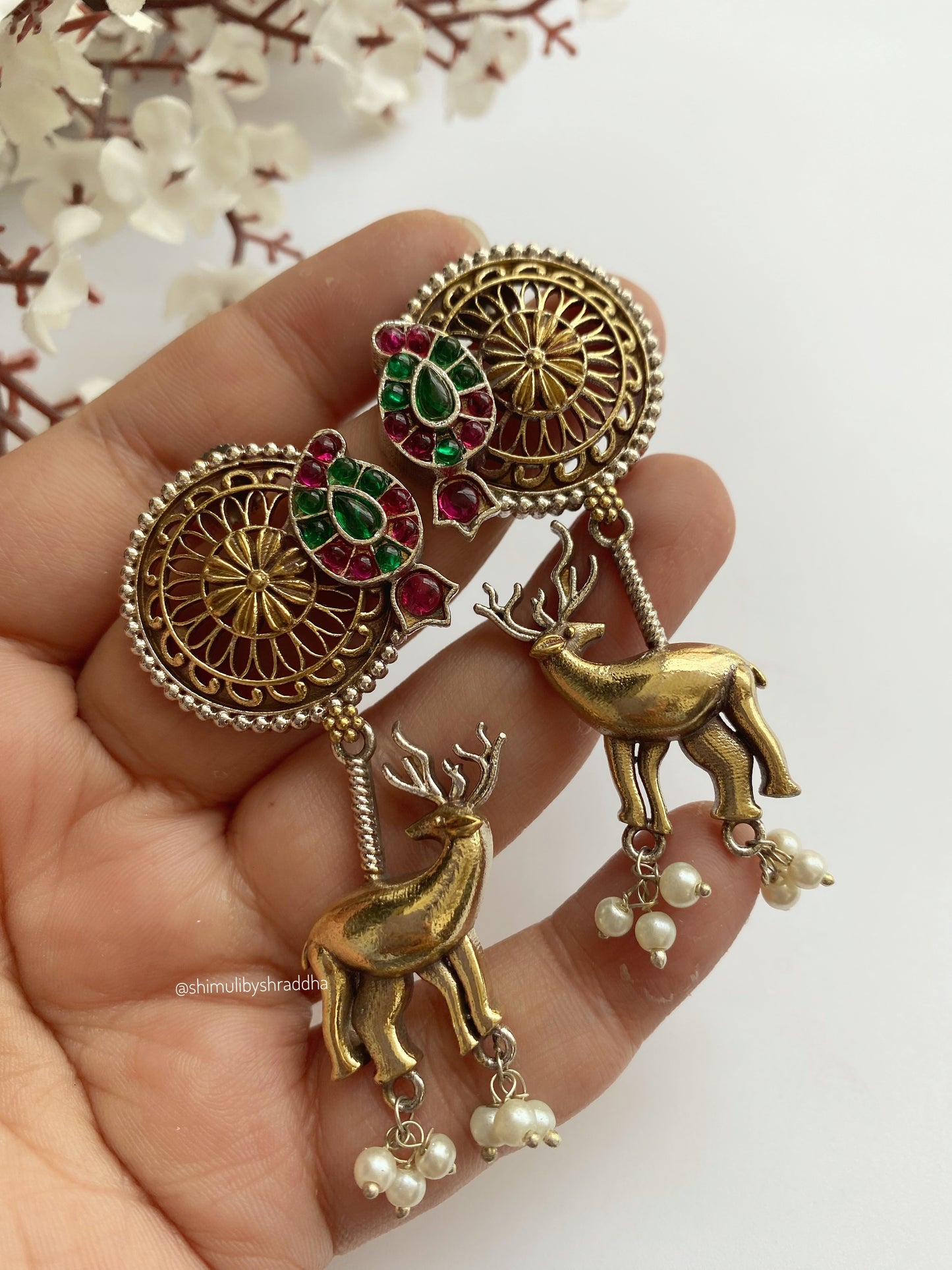 SAMIRA DUAL TONE EARRINGS