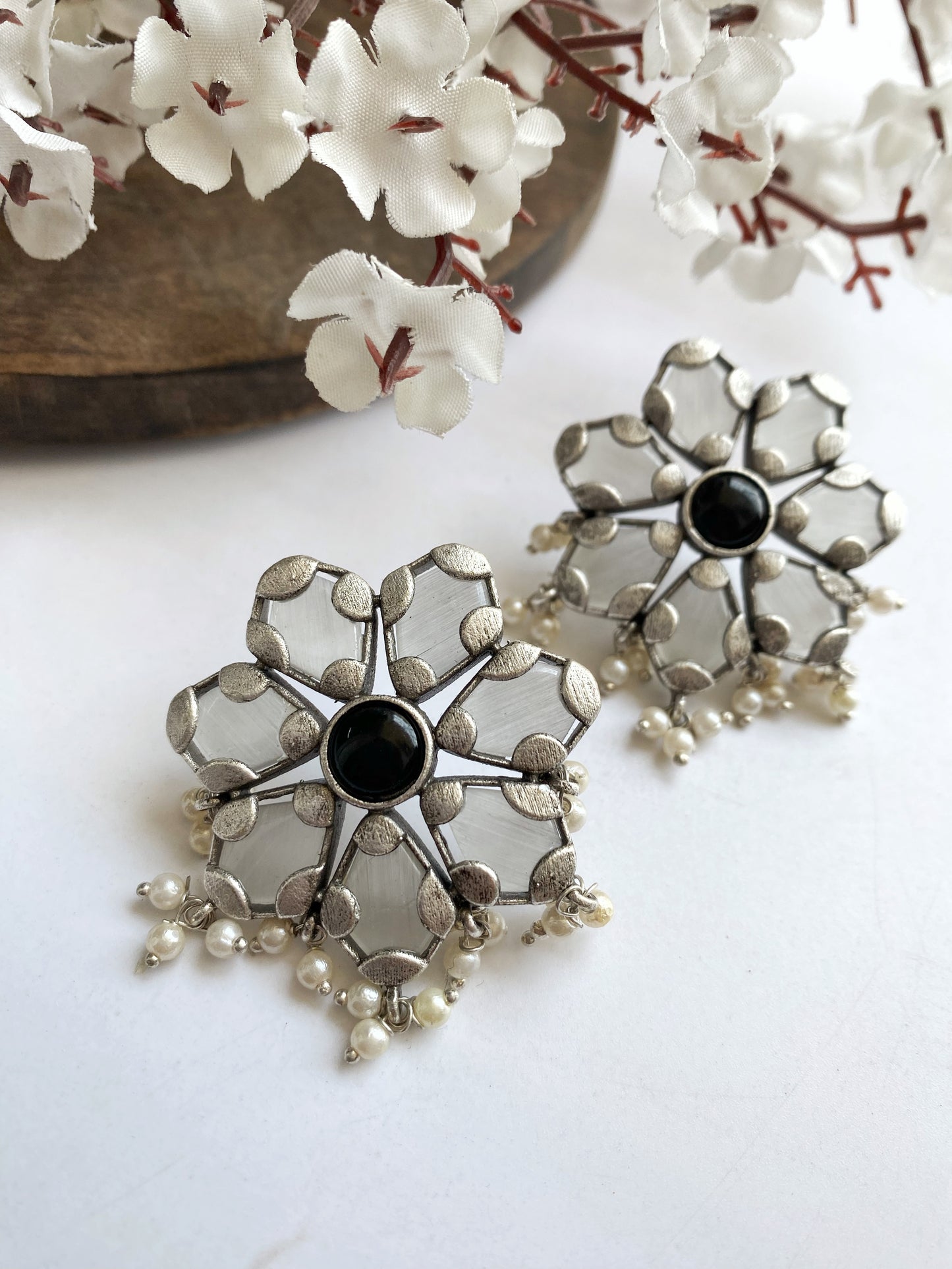 Phool stud earrings