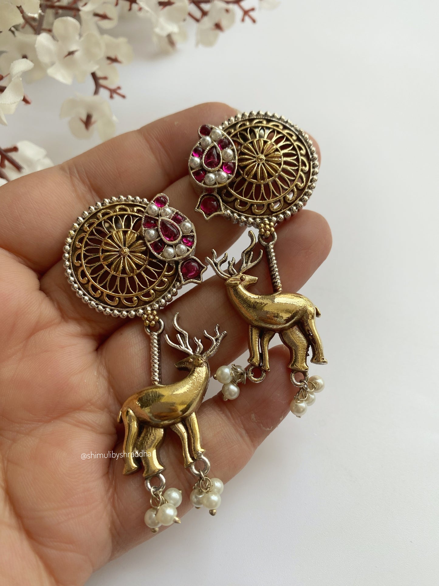 SAMIRA DUAL TONE EARRINGS