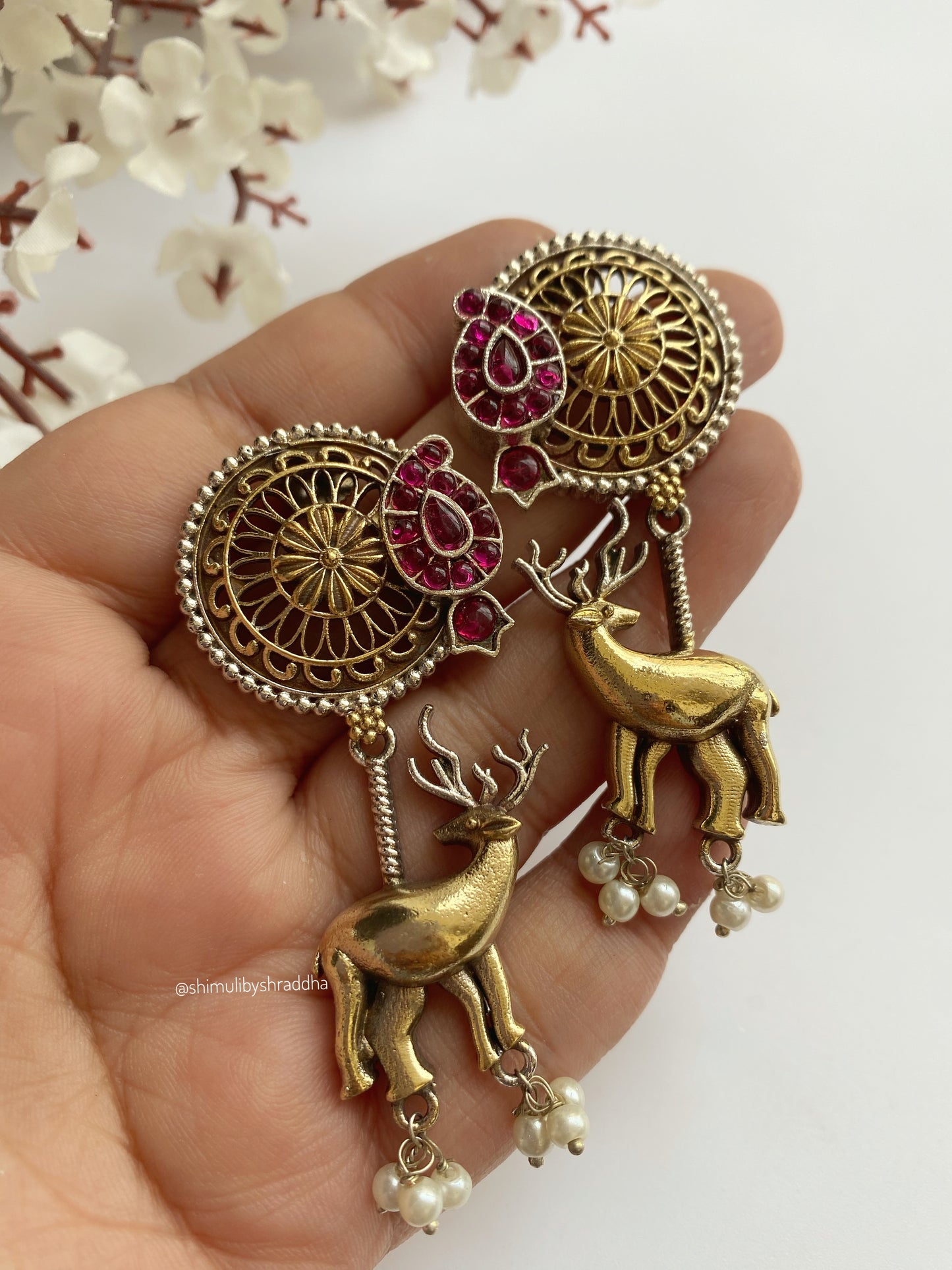 SAMIRA DUAL TONE EARRINGS