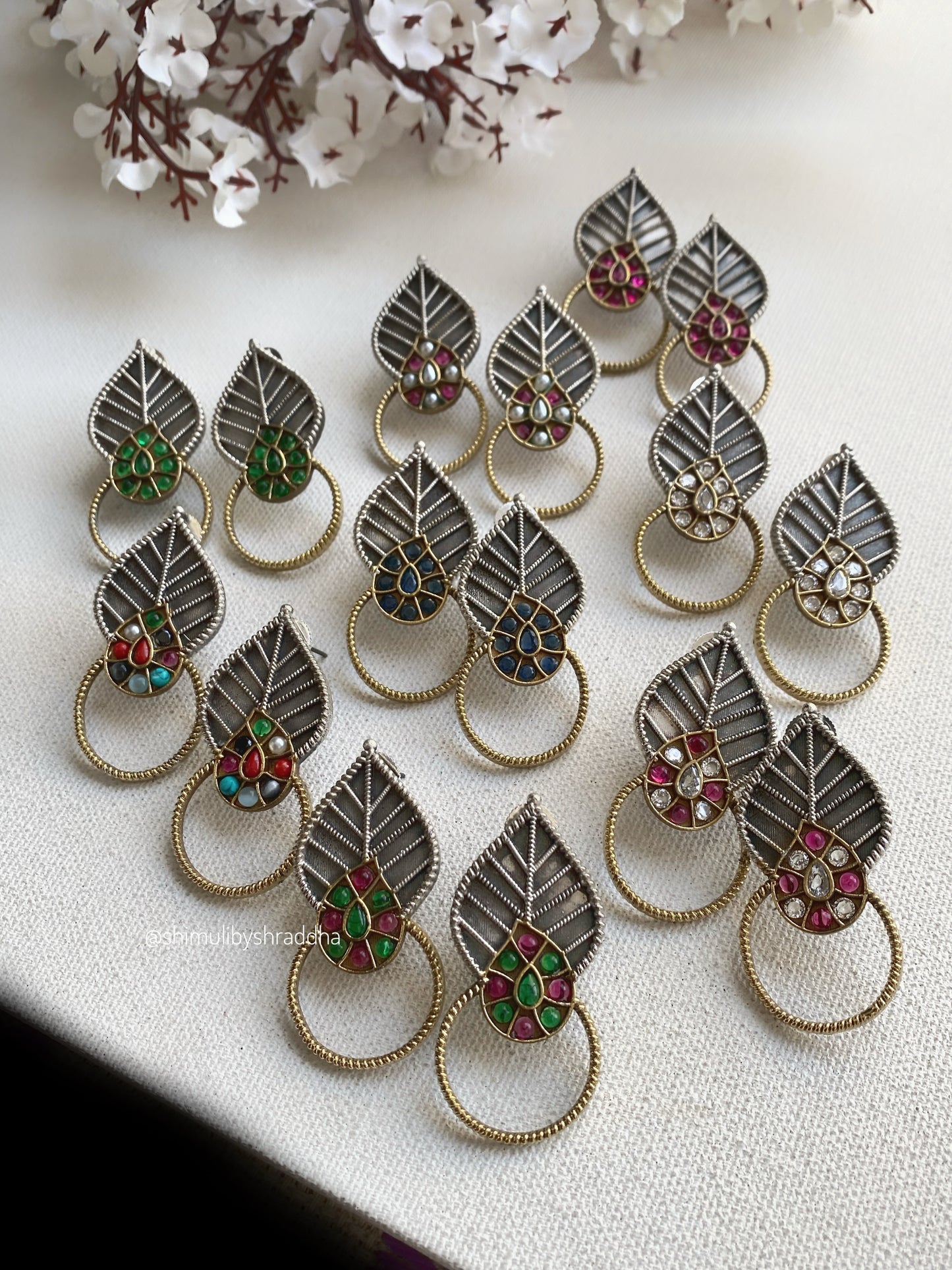 Tulsi dual tone earrings