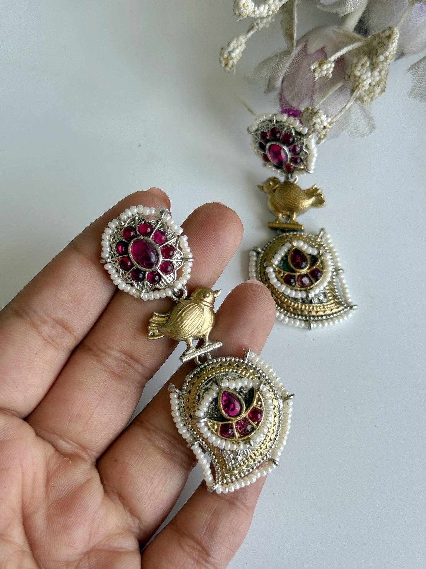 VARSHA DUAL TONE EARRINGS
