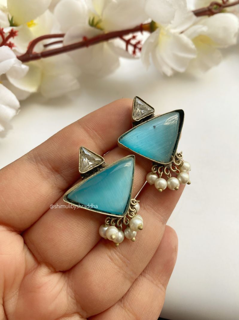 GERMAN SILVER STUD EARRINGS