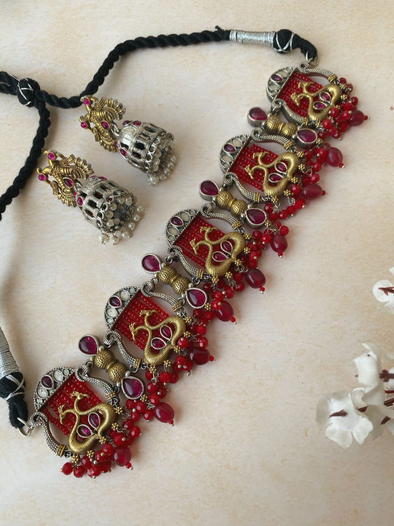 NEELIMA DUAL TONE CHOKER SET