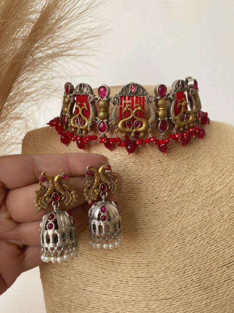 NEELIMA DUAL TONE CHOKER SET