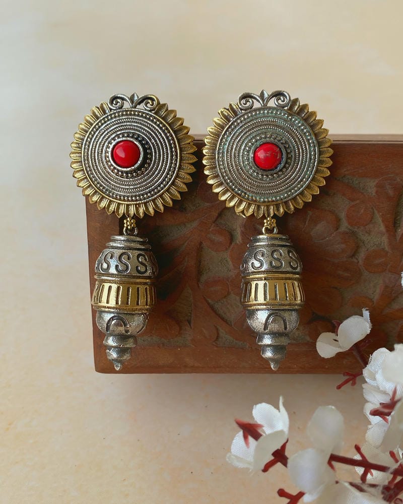 ATULYA DUAL TONE EARRINGS