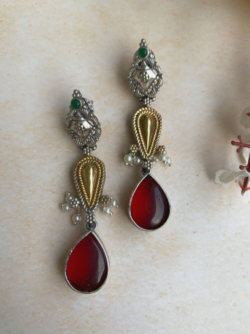 AYERA DUAL TONE EARRINGS