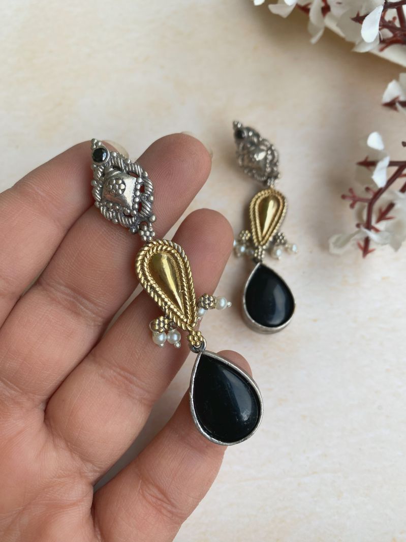 AYERA DUAL TONE EARRINGS