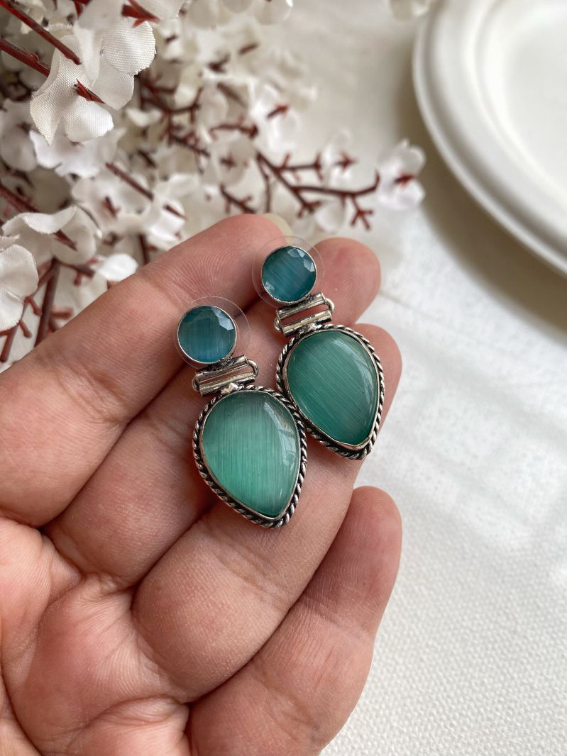 GERMAN SILVER STUD EARRINGS