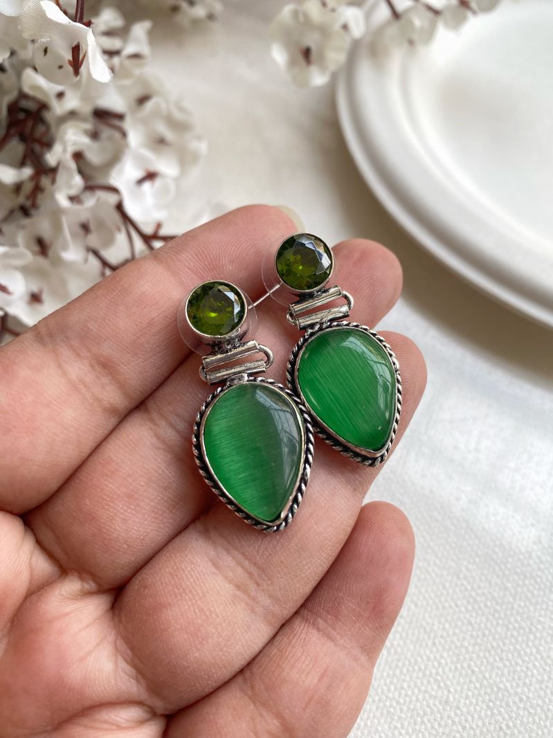 GERMAN SILVER STUD EARRINGS