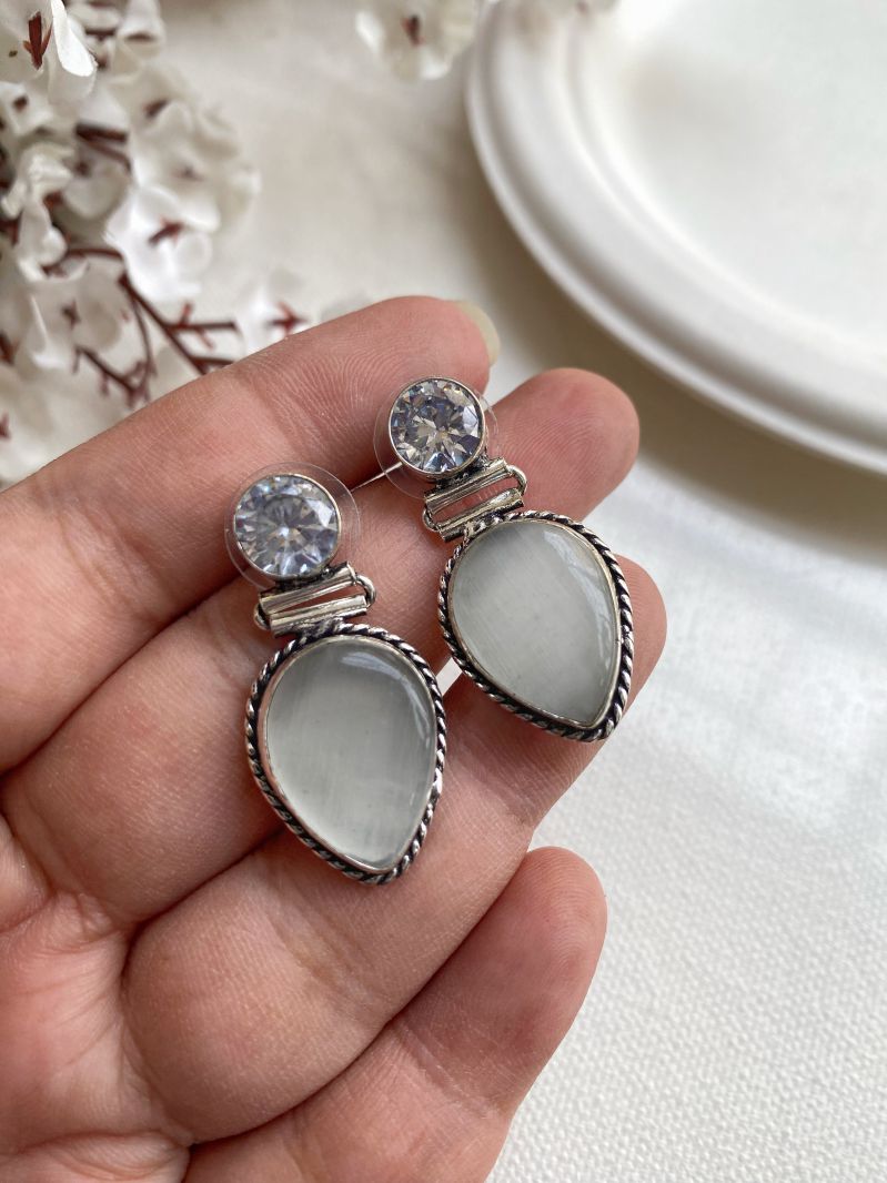GERMAN SILVER STUD EARRINGS