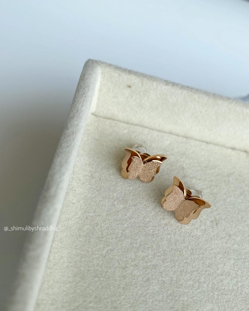 BUTTERFLY STUD EARRINGS