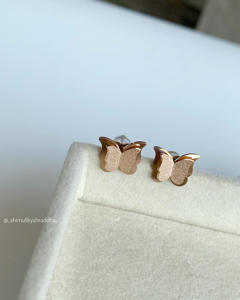 BUTTERFLY STUD EARRINGS