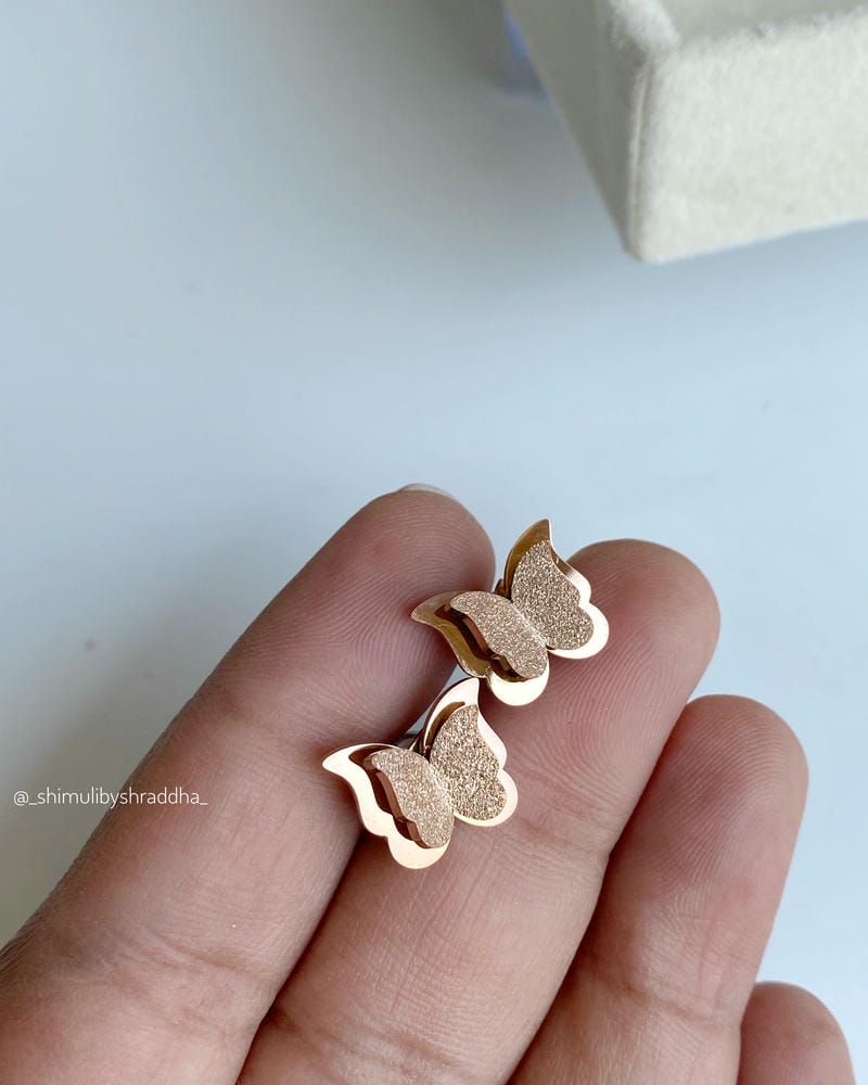 BUTTERFLY STUD EARRINGS