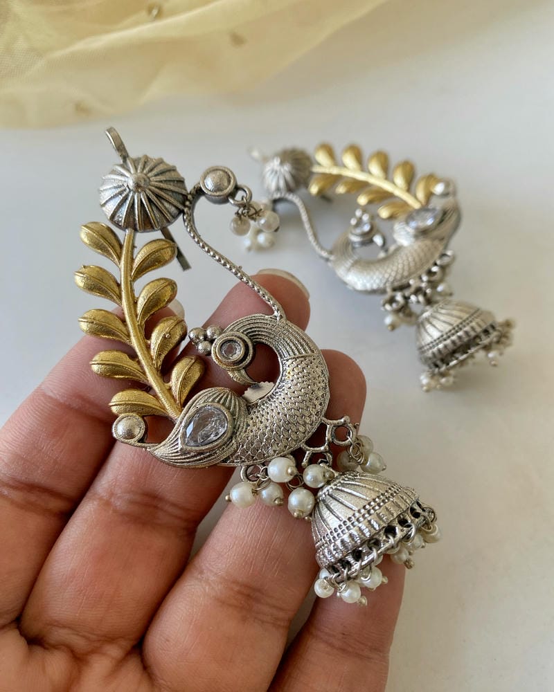 MAYURI DUAL TONE CUFF JHUMKA