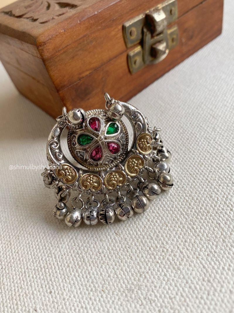 BINITA ADJUSTABLE DUAL TONE GHUNGHAROO RINGS