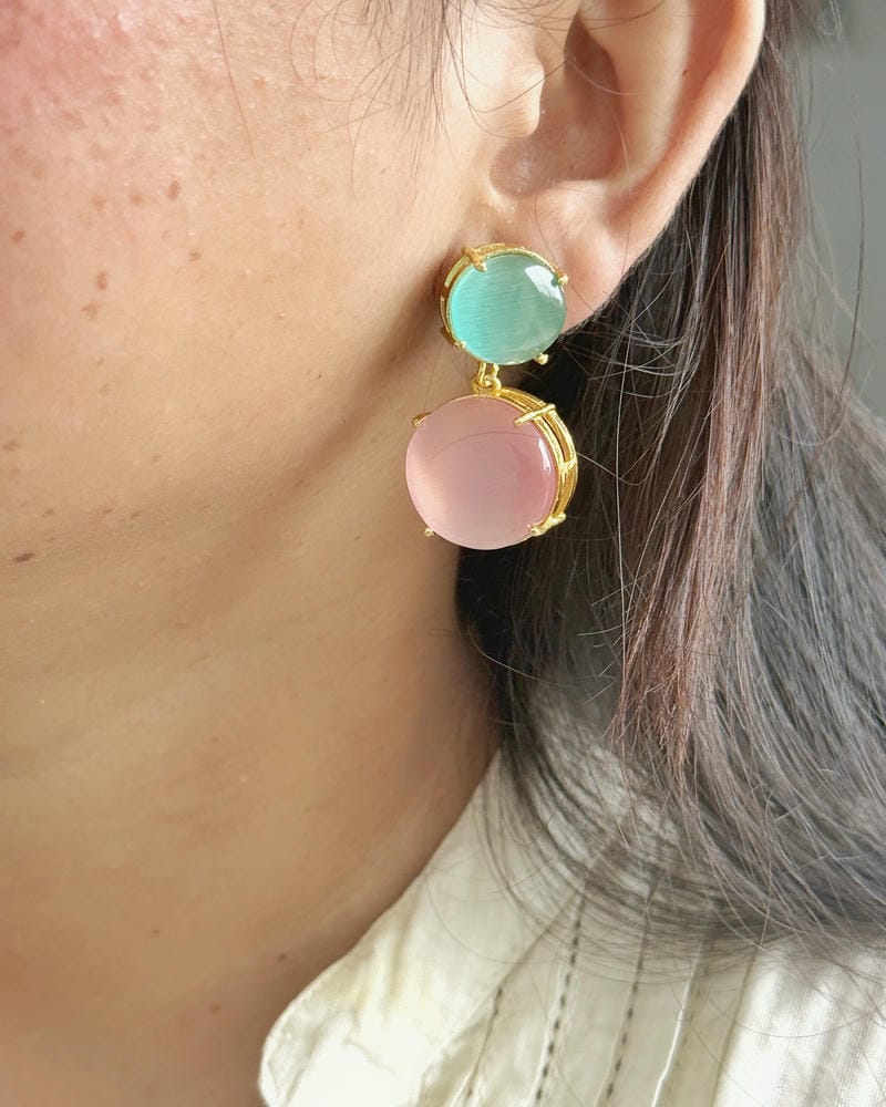 BRASS STONE DANGLERS