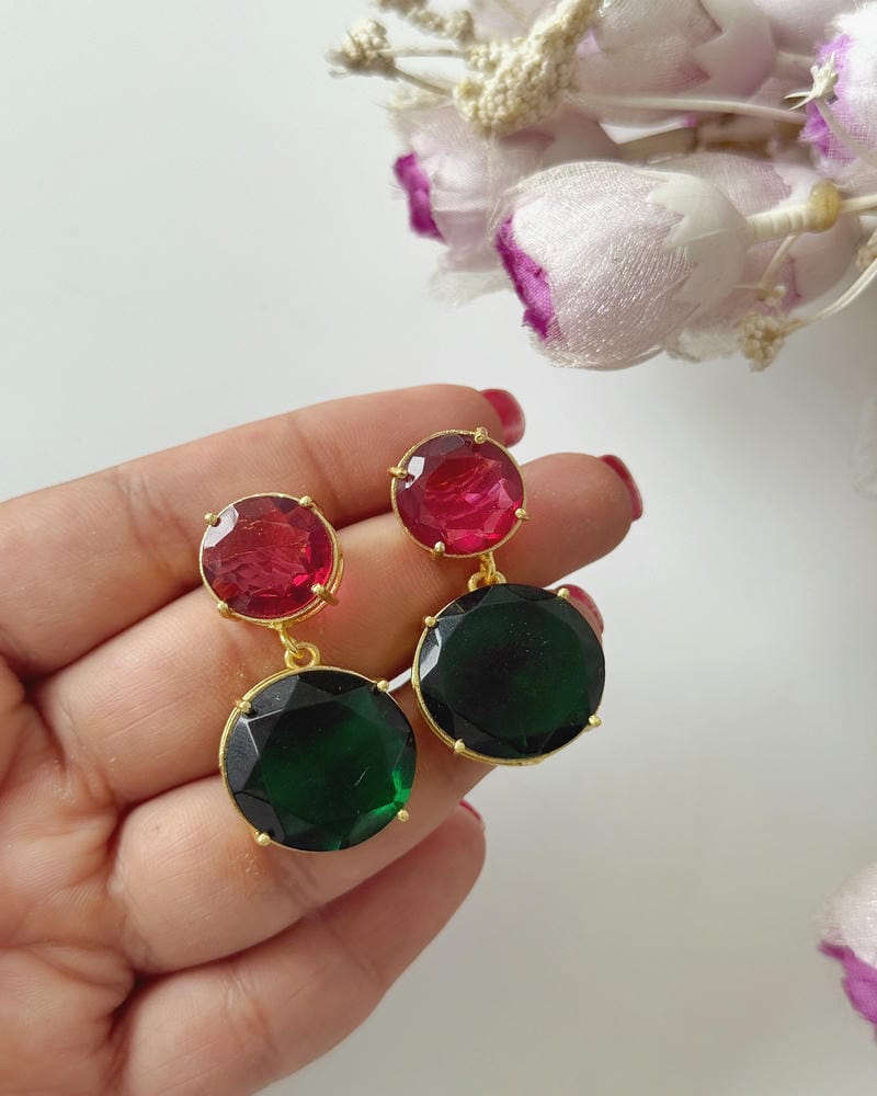 BRASS STONE DANGLERS