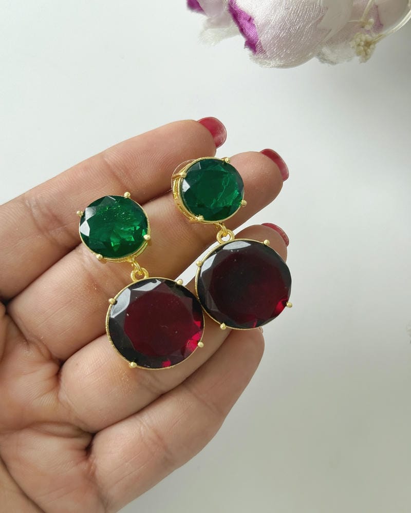 BRASS STONE DANGLERS