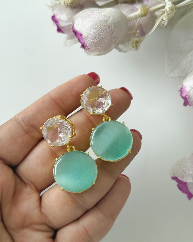 BRASS STONE DANGLERS