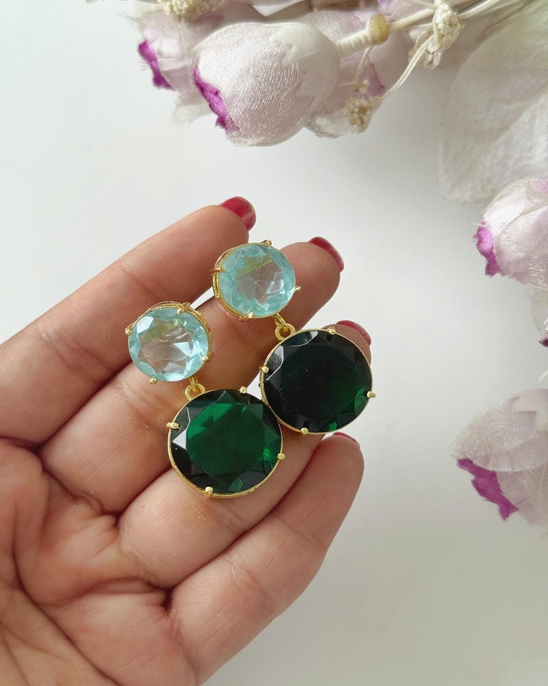 BRASS STONE DANGLERS