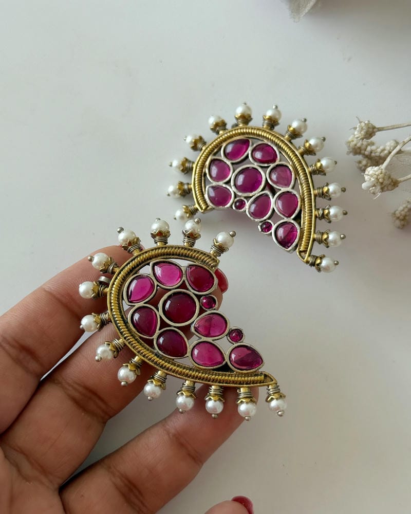 VAMIKA DUAL TONE CUFF EARRINGS