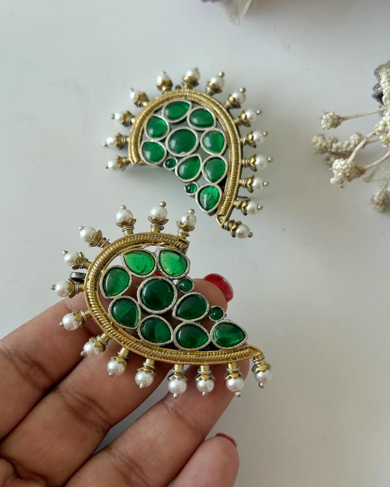 VAMIKA DUAL TONE CUFF EARRINGS