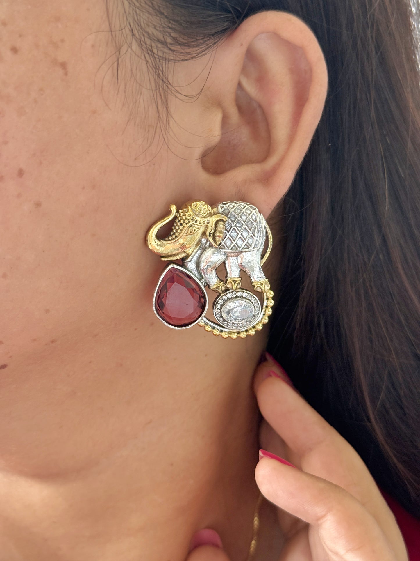 GAMINI DUAL TONE EARRINGS