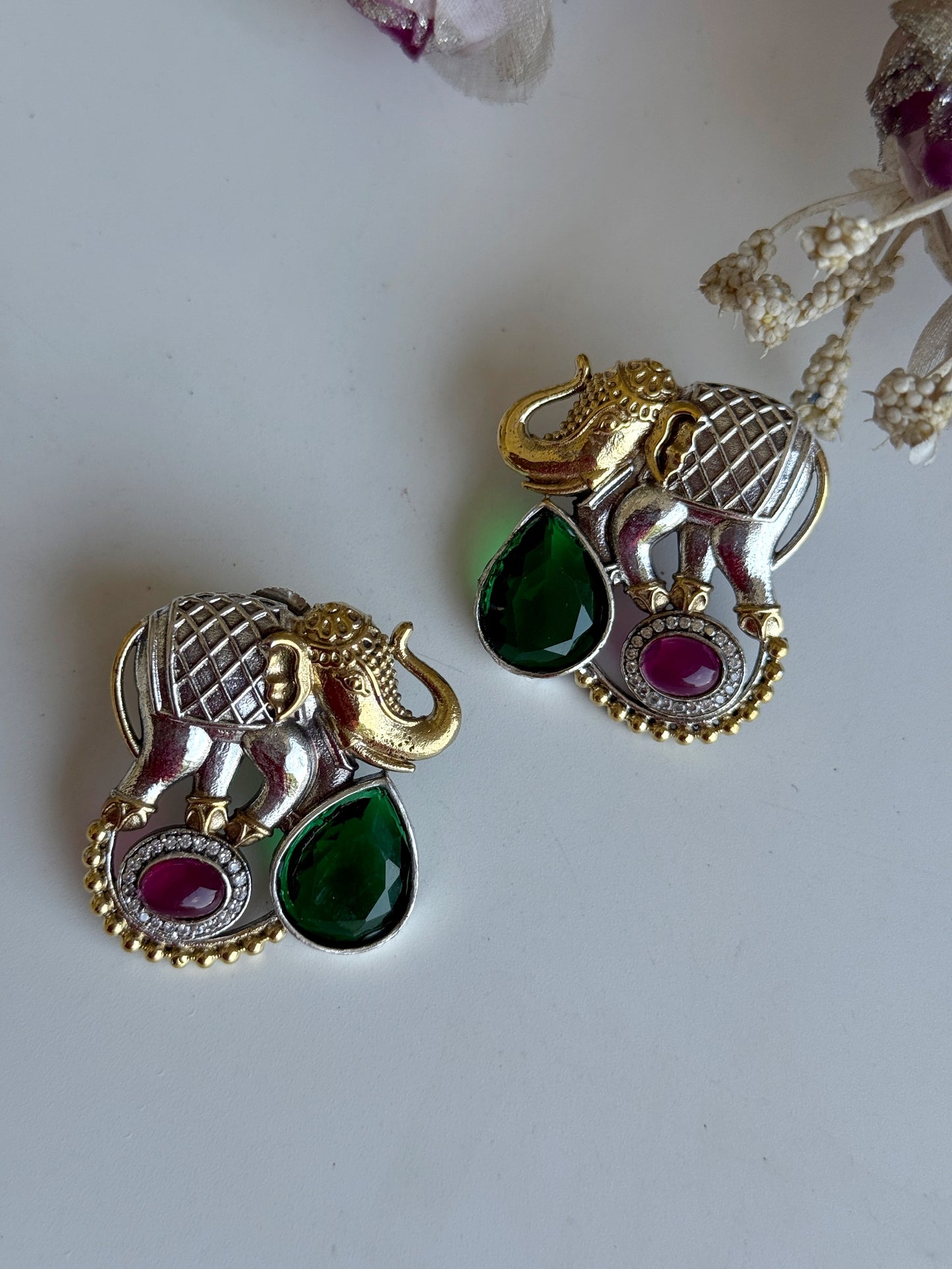 GAMINI DUAL TONE EARRINGS