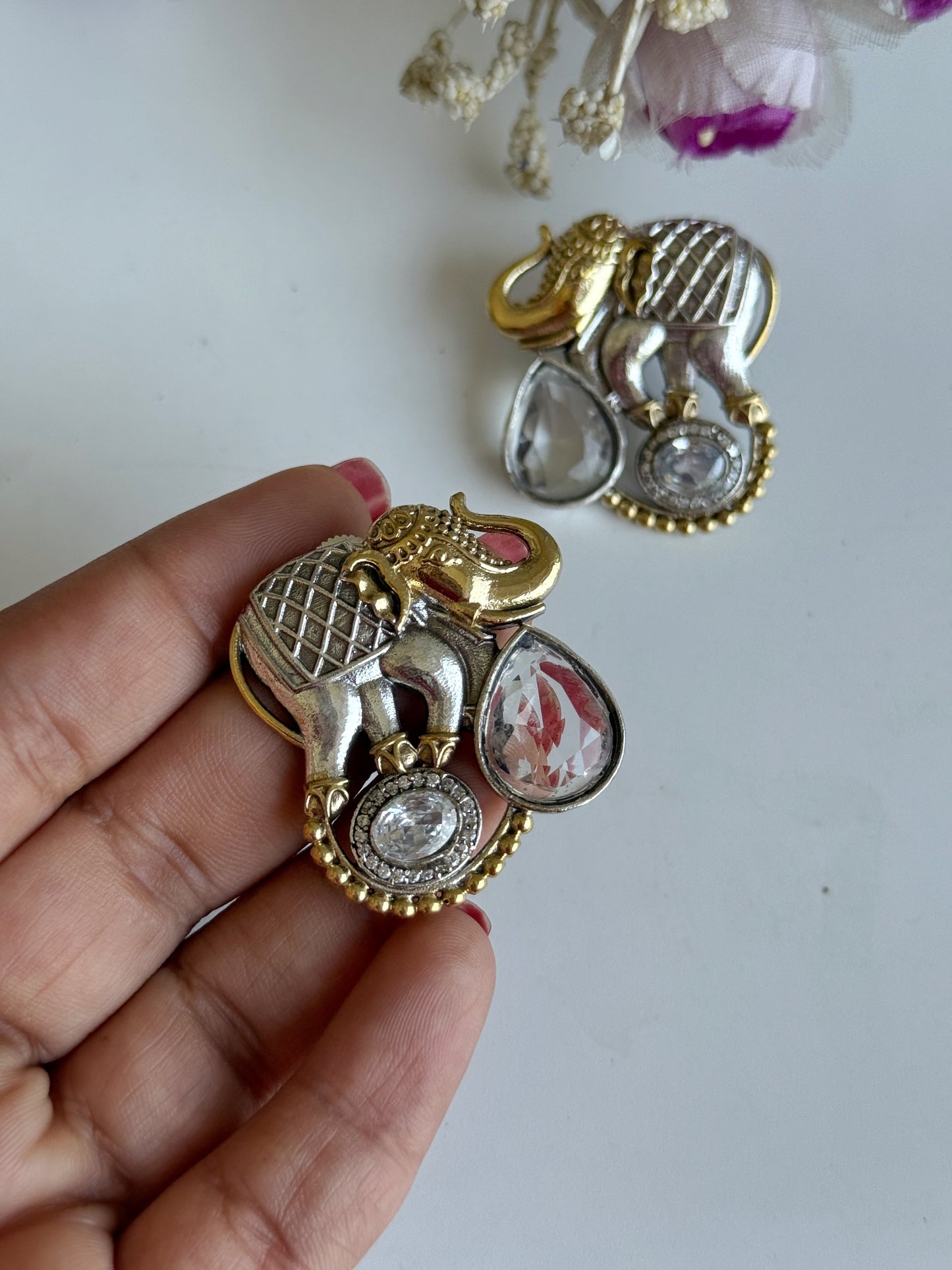 GAMINI DUAL TONE EARRINGS