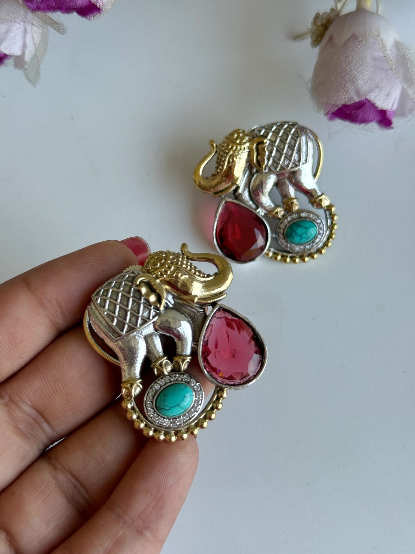 GAMINI DUAL TONE EARRINGS