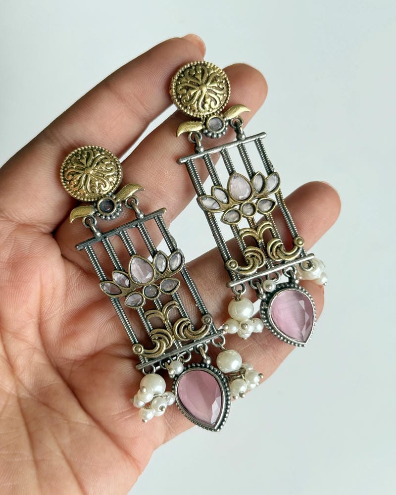 JIGNA DUAL TONE EARRINGS