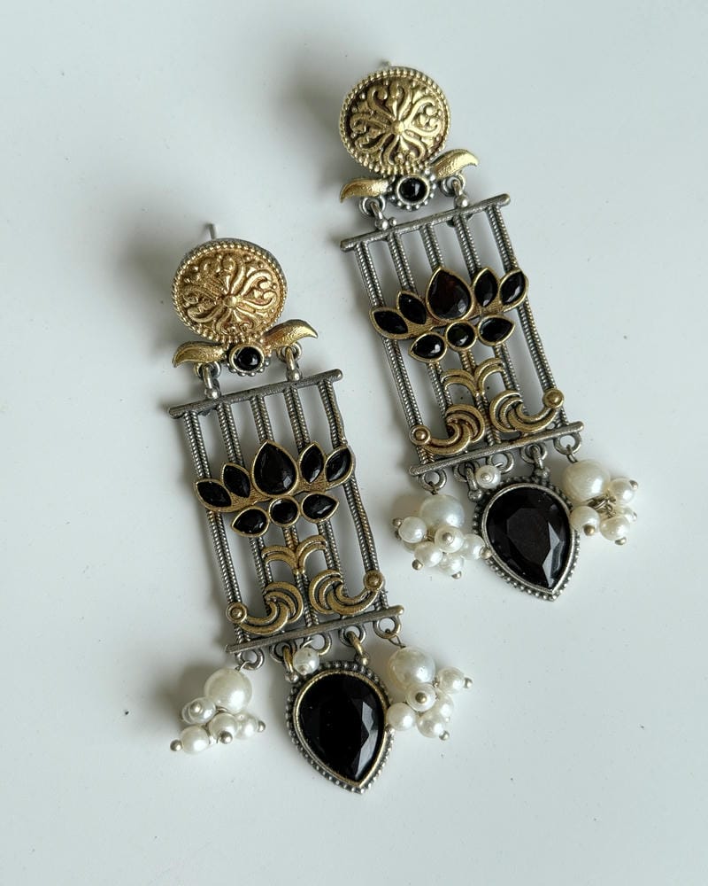 JIGNA DUAL TONE EARRINGS