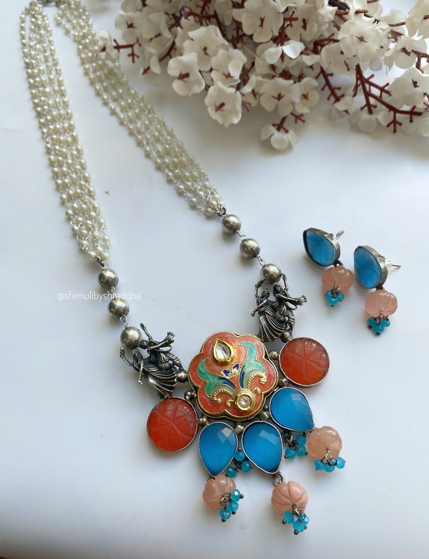 YADUVI MEENAKARI NECKLACE SET