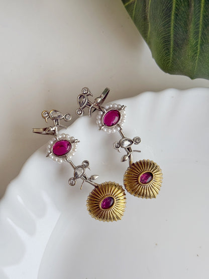 PEACOCK CUFF EARRINGS NEW