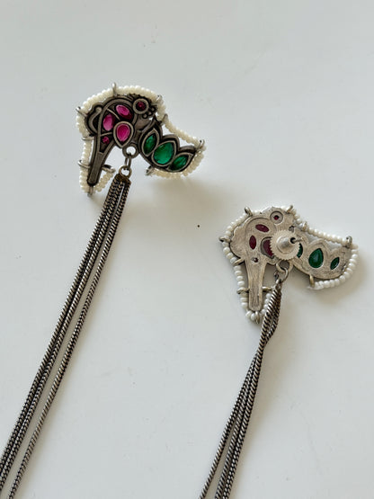 OXIDISED GHUNGHAROO KASHMIRI EARRINGS
