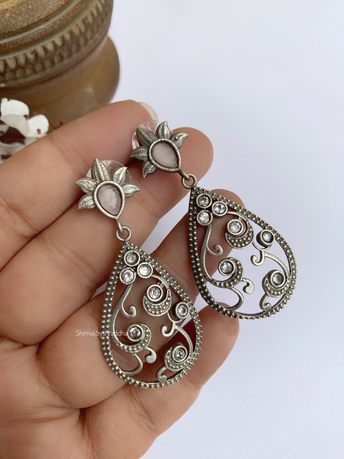 SILVERLOOKALIKE EARRINGS