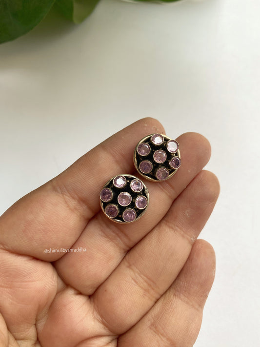 GERMAN SILVER STUD EARRINGS