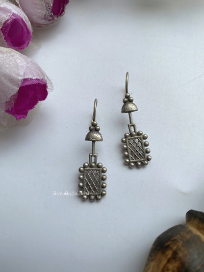 SILVERLOOKALIKE HOOK EARRINGS