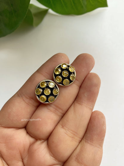 GERMAN SILVER STUD EARRINGS