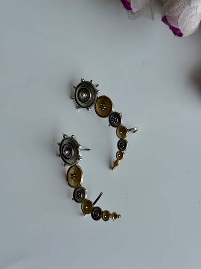 ASHWINI DUAL TONE CUFF EARRINGS