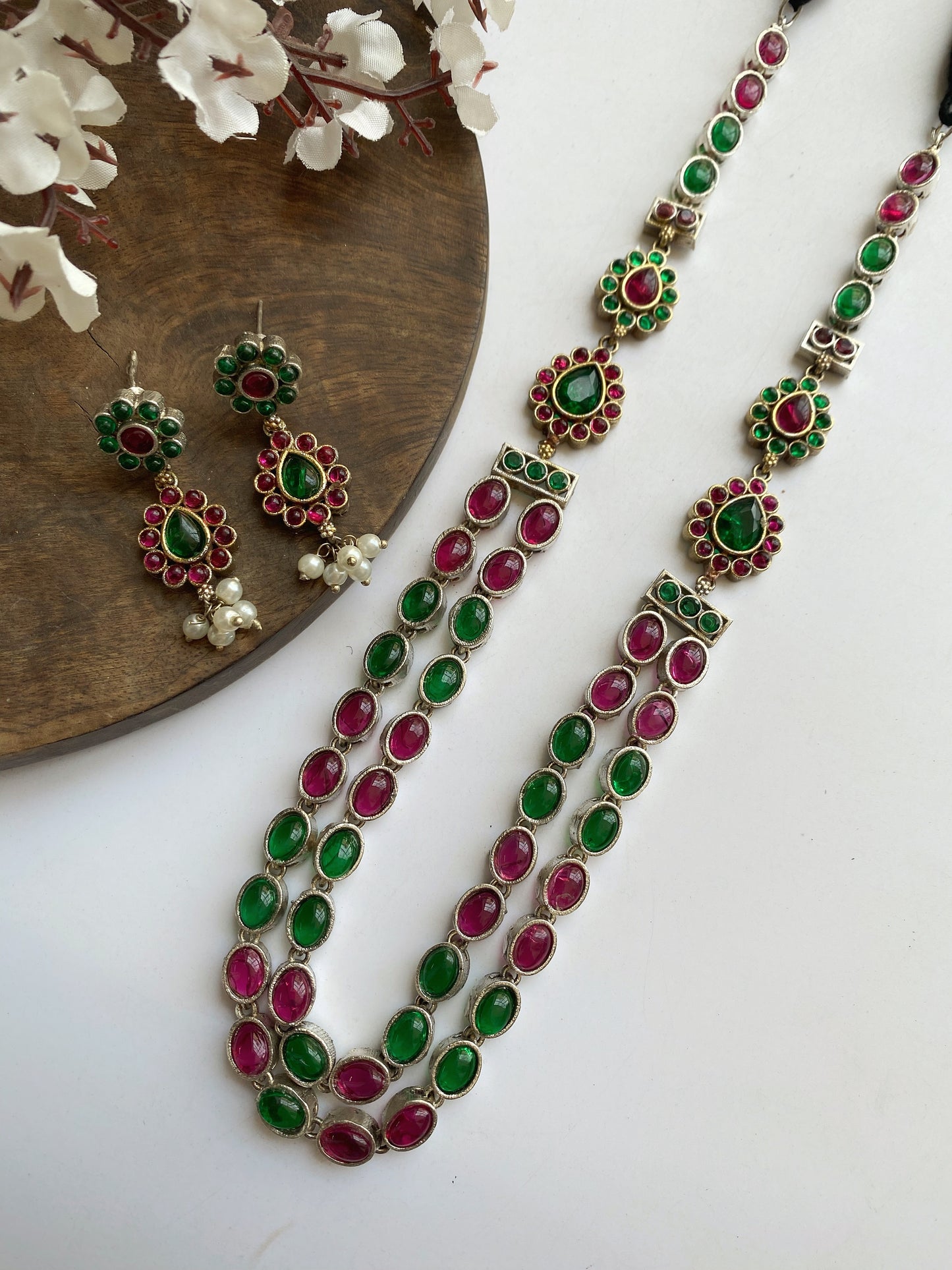 MADHAVI DOUBLE LAYERED NECKLACE SET